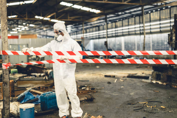 Professional Biohazard technician working in Hobart, WI
